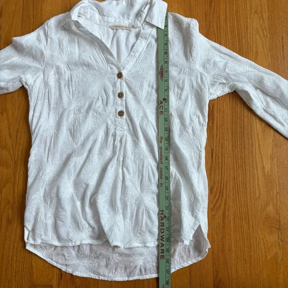 Soft Surroundings Cotton Embroidered Tunic Top - Picture 6 of 8